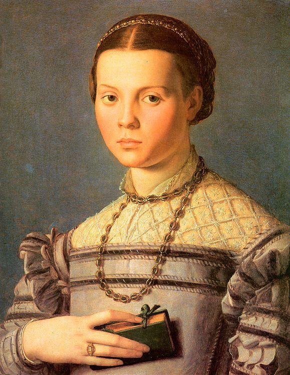 Agnolo Bronzino Portrait of a Young Girl with a Prayer Book oil painting image